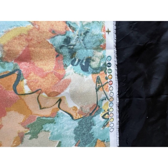 Vintage Floral Fabric Pastel Tones By Mill Creek Fabrics Screen Print 56"x36" - Picture 3 of 5